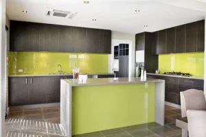 Green Splashback Kitchen